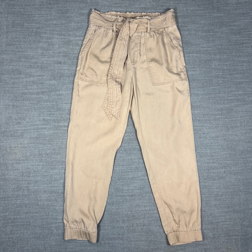 Abercrombie & Fitch Women's Beige Paperbag Waist Jogger Pants Size Small - Picture 3 of 10